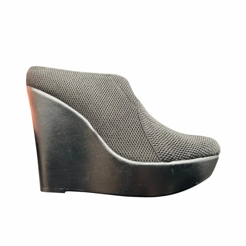 Barcelona Collective Mila Wedge Mule Black EU 40 US 9 Platform Heel